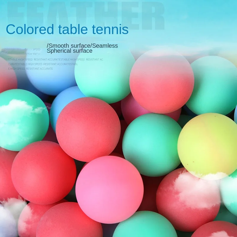 ปิงปอง Frosted Multi-Color ไม่มีรอยต่อไม่มีคําหวย Touch รางวัลเครื่องสเปรย์ Ball