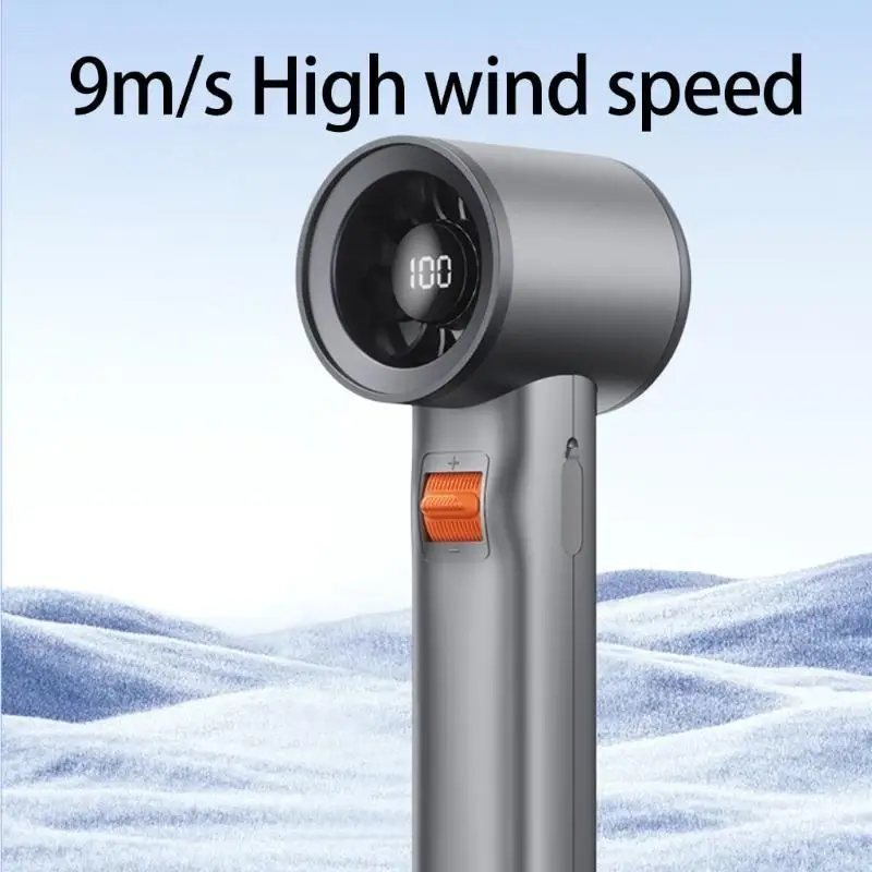 19QE Handheld Bless Bless Motor Fan Fean Rechargable Led Display вентилятор с сильным кондиционером воздуха для жаркой погоды