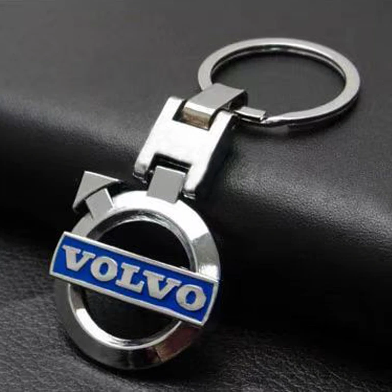 سلسلة مفاتيح شعار السيارة المعدنية والجلدية ، حلقة مفاتيح ، ملحقات السيارات الداخلية ، فولفو Rdesign ، V60 ، V40 ، XC90 ، S60 ، C30 ، XC60 ، V50 ، V70 ، S90 ، T6 ، 3D #4
