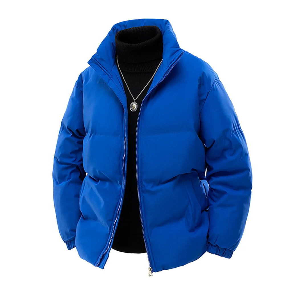 

Зимняя куртка больших размеров 6XL, мужские парки, утепленное пальто, мужская однотонная повседневная парка с воротником-стойкой, женская модная новая уличная одежда