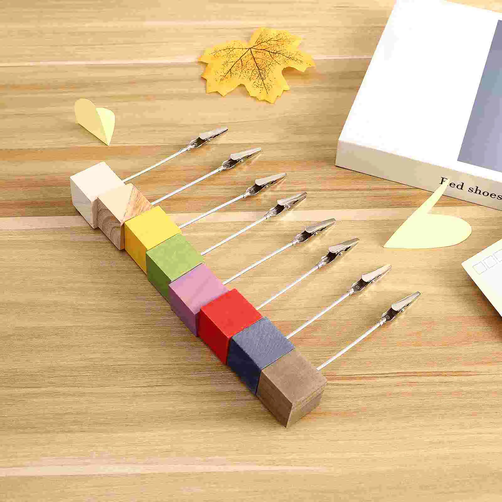 16 Pcs Cards Place Holder Memo Note Folder Photo Clips Table Holders Name Number Stands Picture