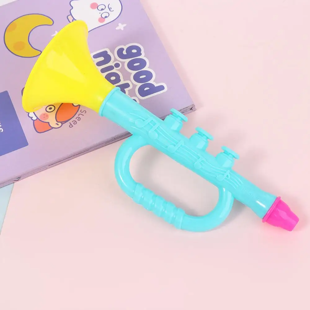 

Learning Boy Girl Colorful Best Gift Kids Toy 17CM Plastic Trumpet Kids Trumpet Baby Music Toys Baby Horn Toy