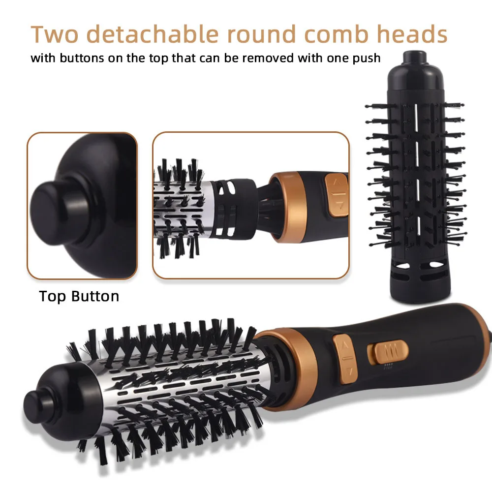 Một Bước Không Khí Nóng Chải Thẳng Và Rolle Âm Sắt Với Gió Lạnh 2 Tốc Độ 3 Bánh Răng Đa Năng 2 Đầu Xoay Được Tạo Kiểu