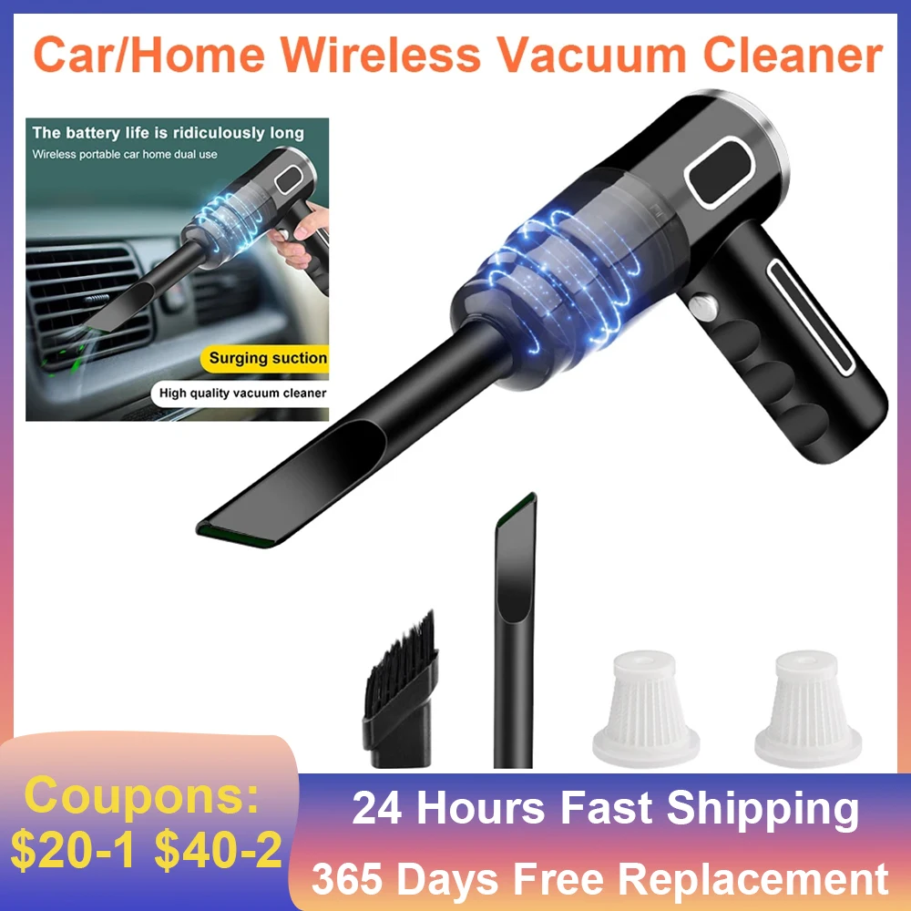 

29000Pa Wireless Car Vacuum Cleaner Strong Suction Dust Catcher Cordless Handheld Wet Dry Vacuum Cleaner Air Duster For Car Home