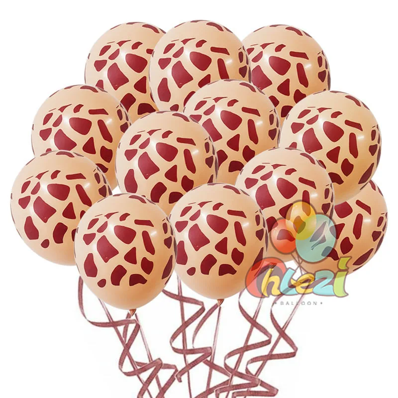 10/20pcs Giraffe Texture Latex Balloons Jungle Wild Animal Helium Balloon Wedding Birthday Party Decorations Globos Baby Shower