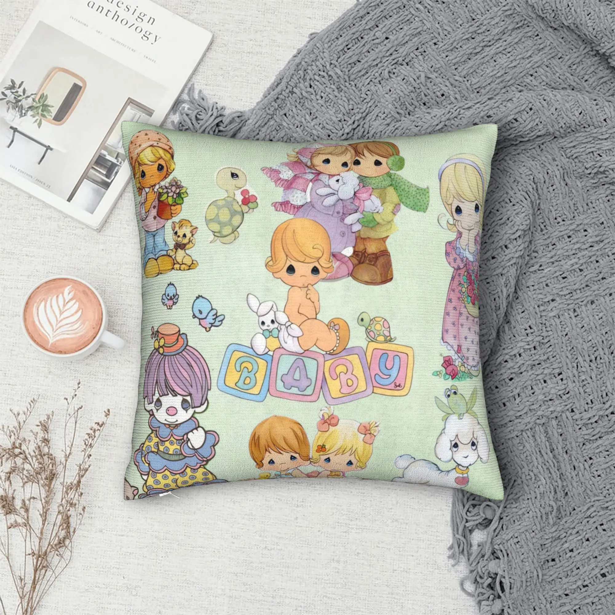 Precious Moments Various Pillow Cover  Graphic Cushion Cover Funny Pillow Case For Chair Sofa Home Decor