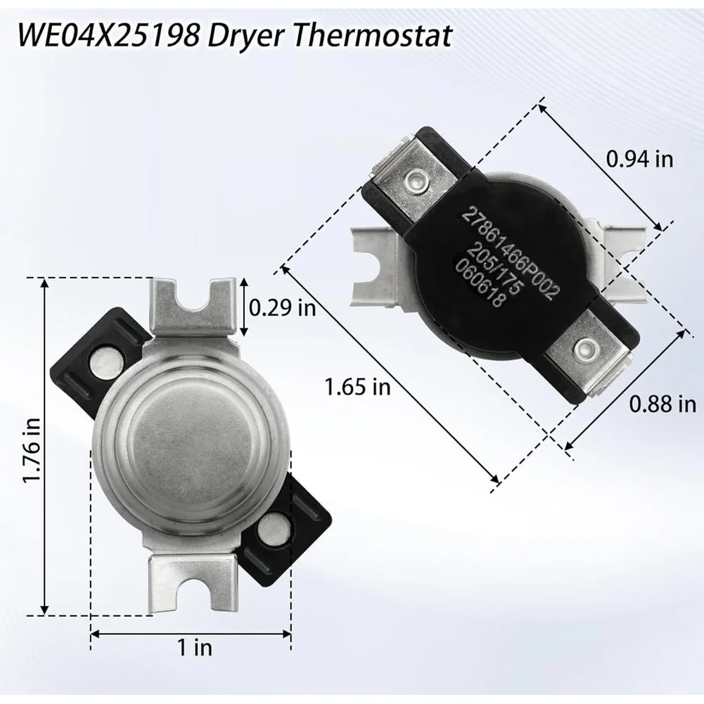 WE04X25198 Thermostat Replacement for For ge Dryers and Compatible Dryer Models Delivering Precise Temperature