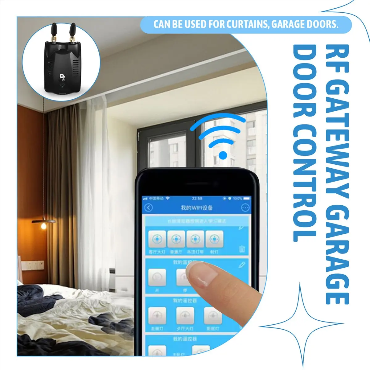 For 433Mhz Bridge Convert Wifi Signal Smart Home Remote Control Gateway Bridge Curtain Garage Door Control