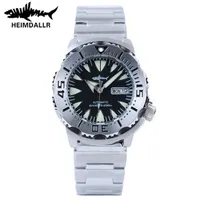 Heimdallr Monster NH36A Automatic Movement Mechanical Sapphire Crystal C3 Luminous Men's Diver Wristwatch 200m Waterproof