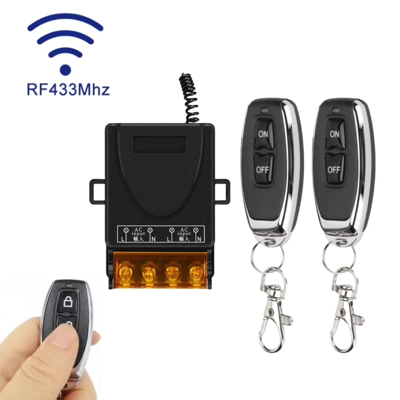 433Mhz Wireless Remote Control Switch AC 75V-220V 30A Relay On Off Remote Control Transmitter For Water Pump Motor LED/Electric