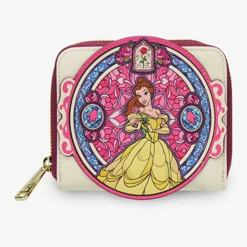15 Styles Loungefly Marie Cat /Winnie /Belle / Eeyore / Woody/ Floral Flap Zip Around Mini Wallet view 6