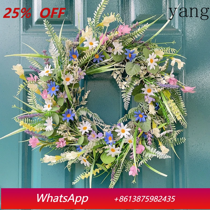 

Весенний радужный тюльпановый венок-подвеска LTT для двери, украшение на День святого Валентина и Пасху