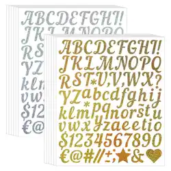 10sheets/lot English Alphabet Number Sticker Album Party Decoration Holography Stickers Handmade Stickers Scrapbooking