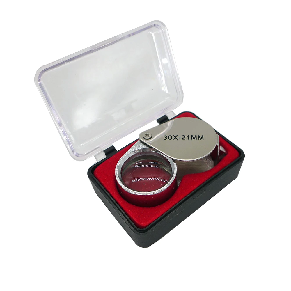 Jewelry Magnifying Glass Portable and Pocket Size  Eye Tool Foldable Loupe 10X/20X/30X Jewelry Diamond  Glass Lens Eyepiece