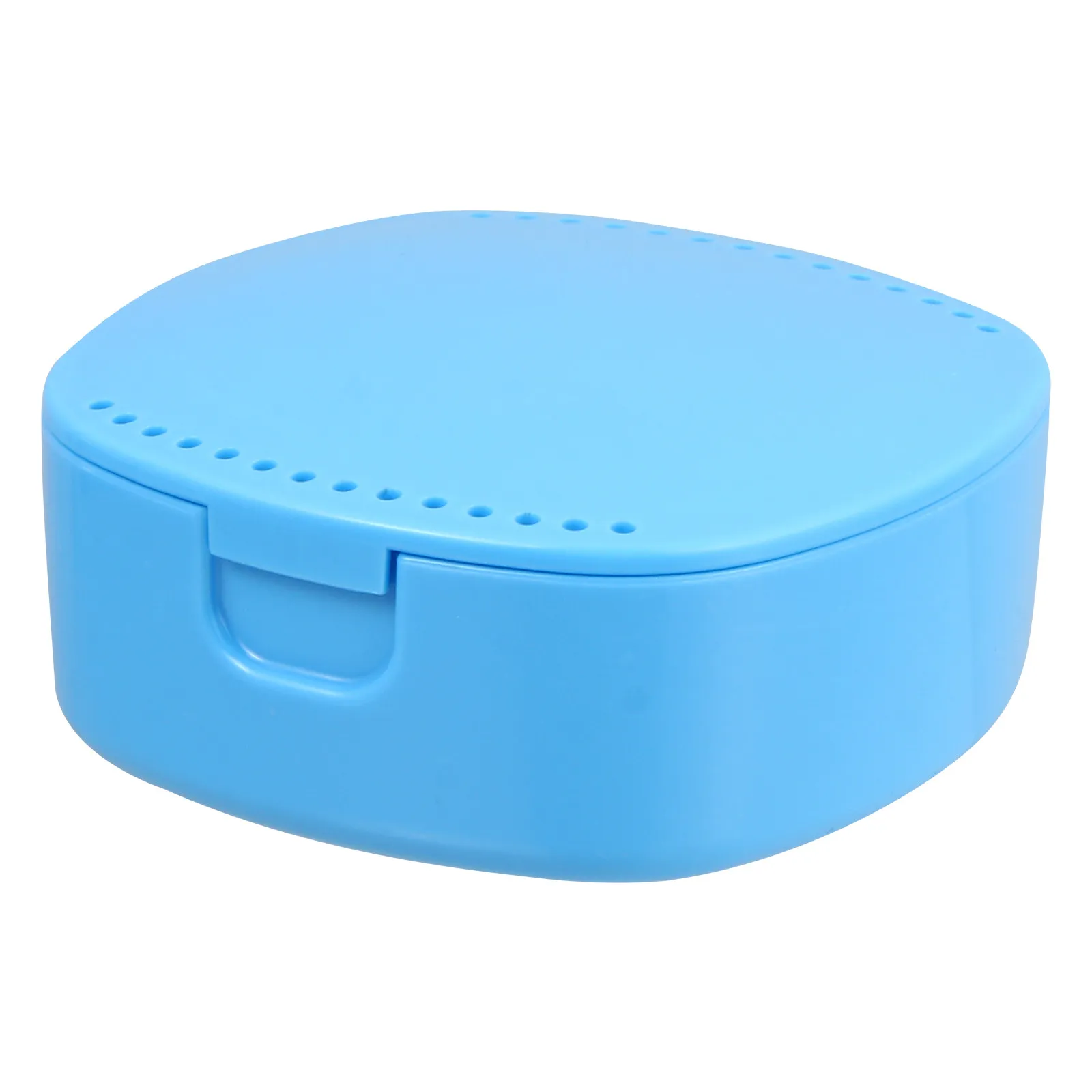 

Denture Box Plastic Mouth Guard Storage Container Built-in Mirror Ventilation Keep Retainer Dry Holder