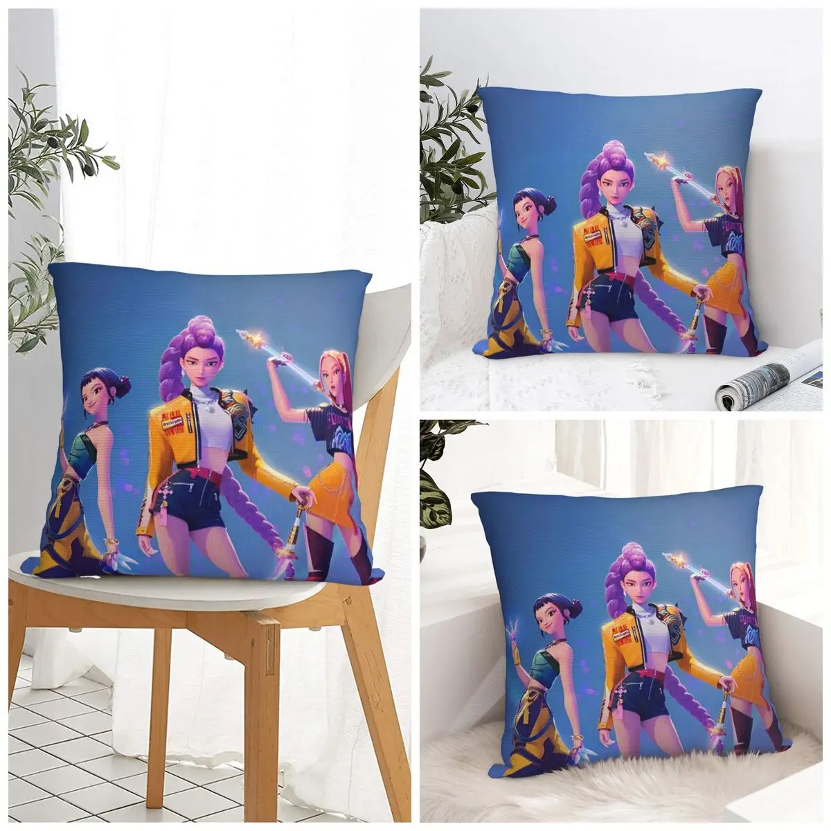

Kpop Demon Hunter Pillow Case Funny Pillow Cover Polyester Pattern Cushion Cover Pillowcases For Office Car Home Decorative