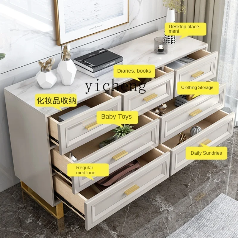 

ZC Chest of Drawers Simple Modern Living Room Cabinet Locker Multi-Functional Drawer Bedroom Storage Cabinet