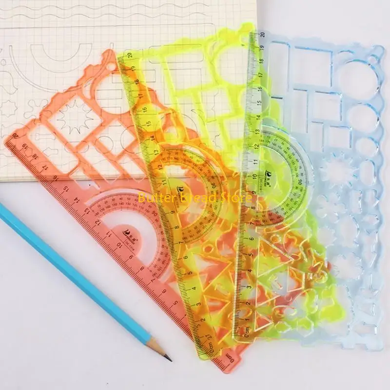 W89C 2PCS Houl-Out-Vorlagen Herrscher Kaleidoskop Schablonen 30 für kreative Muster für Jungen Mädchen Kinder Erwachsene Desig