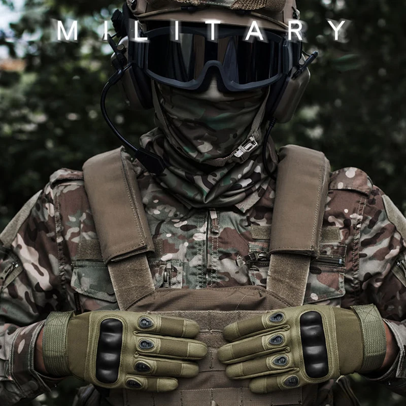 Cycling Tactical Gloves Full Finger Hard Knuckle Durable Combat Gloves Men Women Camping Combat Outdoor Hiking Shooting Gloves