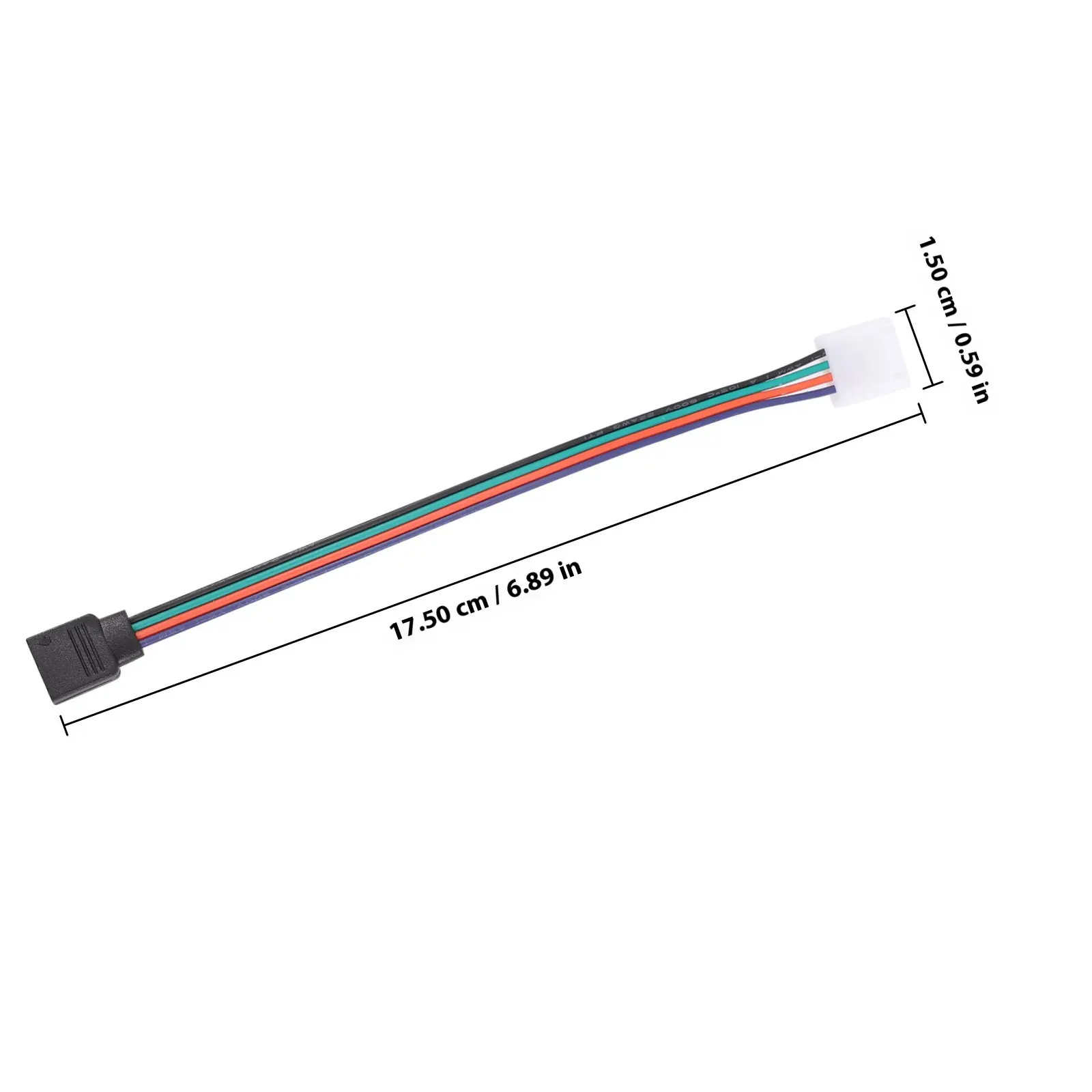 10pcs Solderless 4-Pin LED Strip Connectors – Fireproof & Heat-Resistant for RGB Light Strips