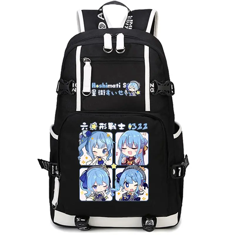 Neuer Hoshimachi Suisei Rucksack mit Hochwertiger Farbgebung, Animationsmotiv, Großem Fassungsvermögen, Tragbar und Wasserabweisend für die Schule – Detail 4