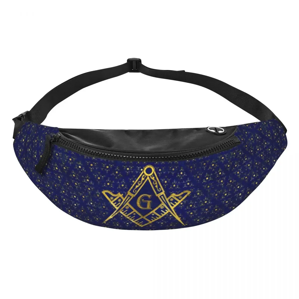 Cool Freemasonry Freemason Symbol Fanny Pack for Travel Hiking Women Men Masonic Mason Crossbody Waist Bag Phone Money Pouch