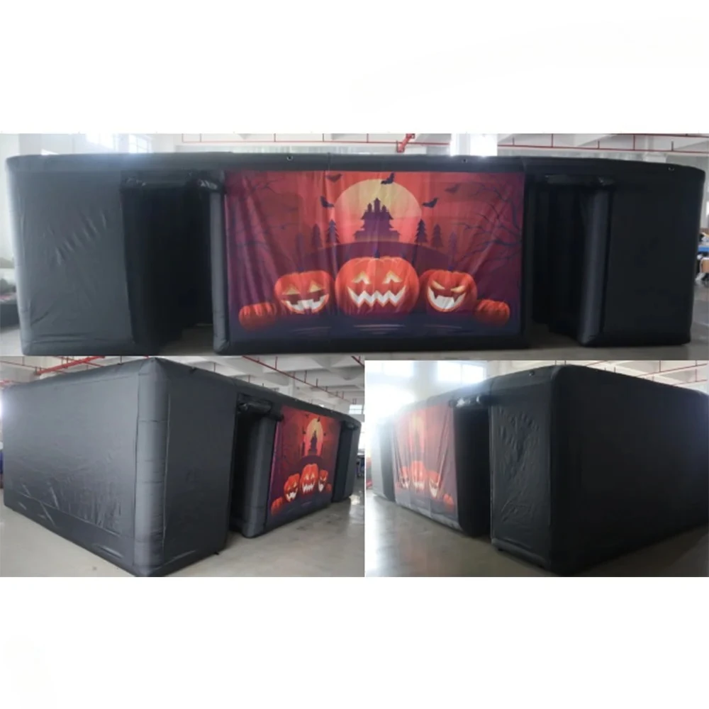 fast air ship to door,Custom Halloween Inflatable Haunted House Maze, 2025 new inflatable Laser Tag Arena maze for kids n adults