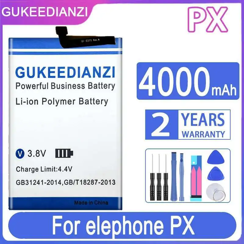 

Reliable Power Supply High-Capacity 4000Mah Mobile Phone Battery For Elephone PX