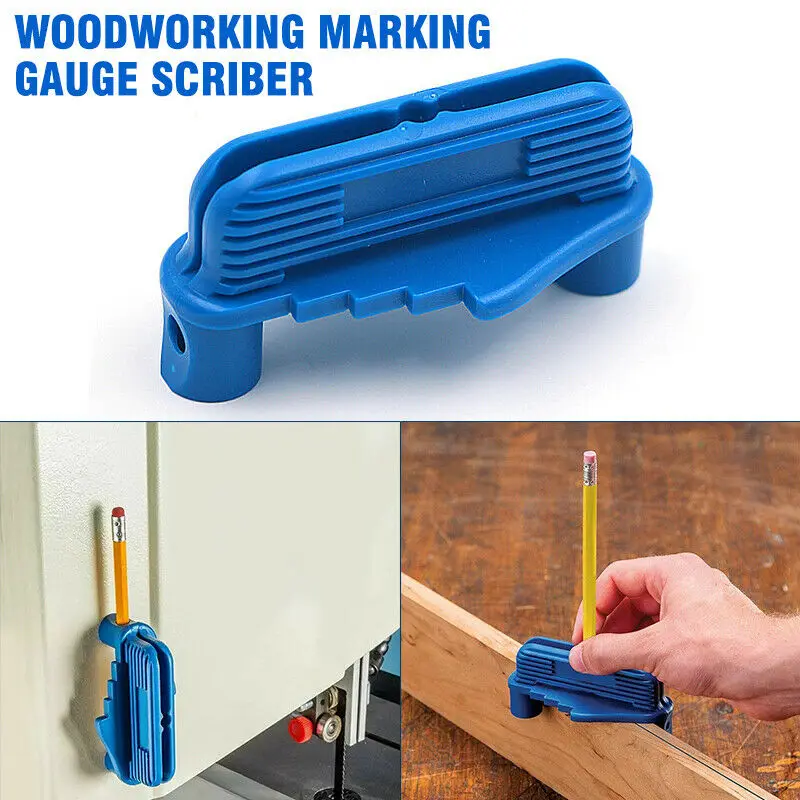 1pcs Guide Ruler Gauge Center Scriber Marking Template Locator Wooden Hand Tool ABS Without Pencil High Quality