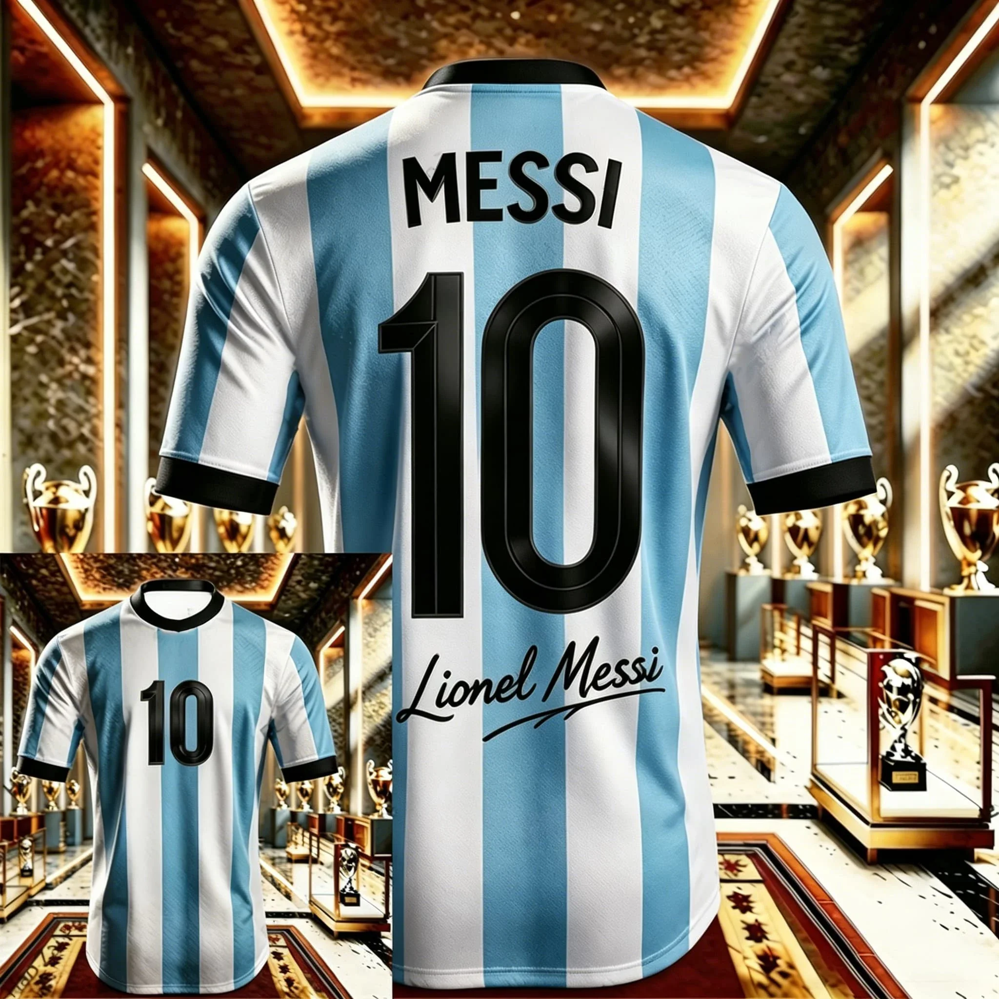 Messi No. 10 Commemorative Soccer Jersey quick-drying Breathable Suitable for Outdoor Training Y2K-style Sports Top