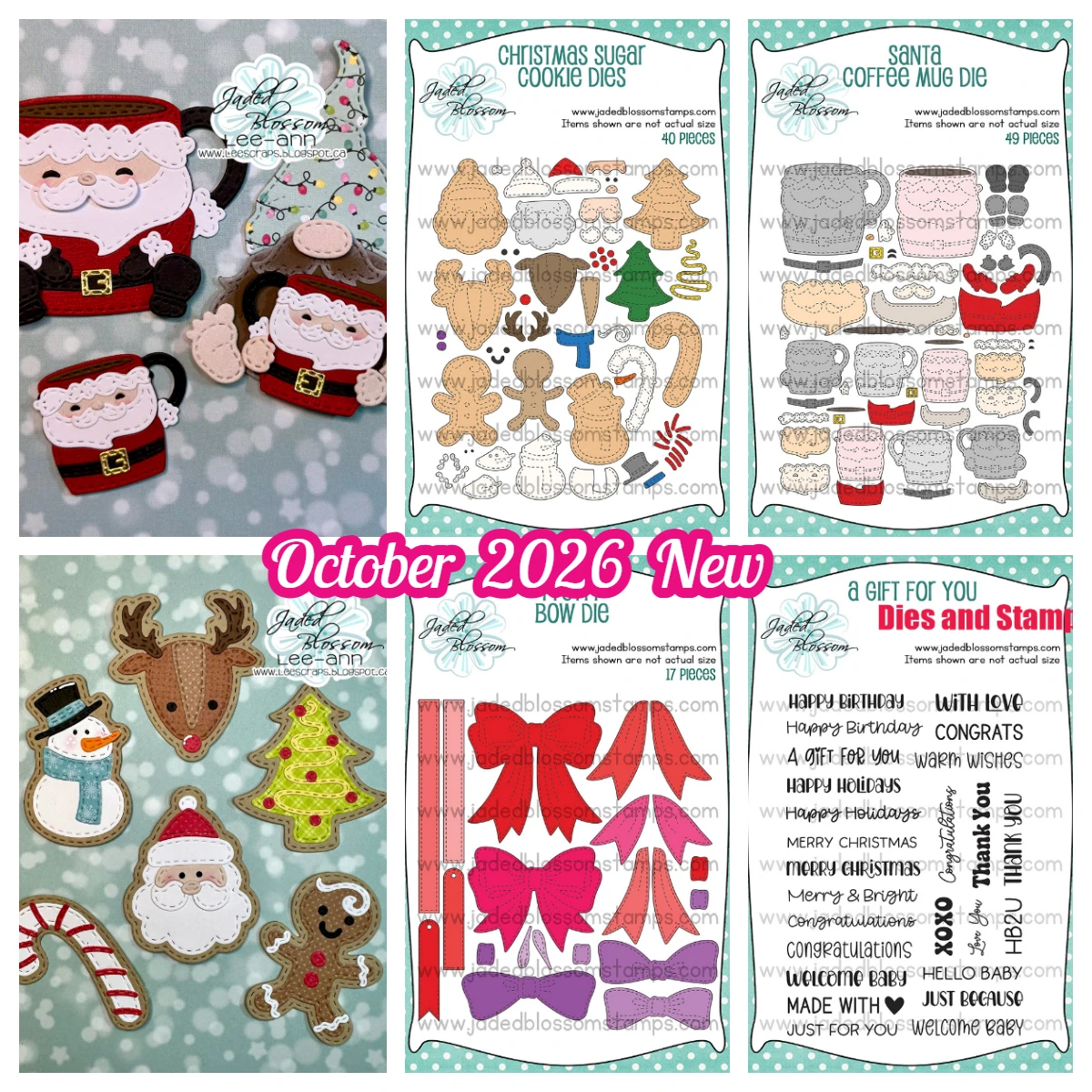October 2026 New Jaded Blossom Santa Coffee Mug Reindeer Coffee Mug Metal Cutting Dies Stamps for DIY Handmade Scrapbooking Card