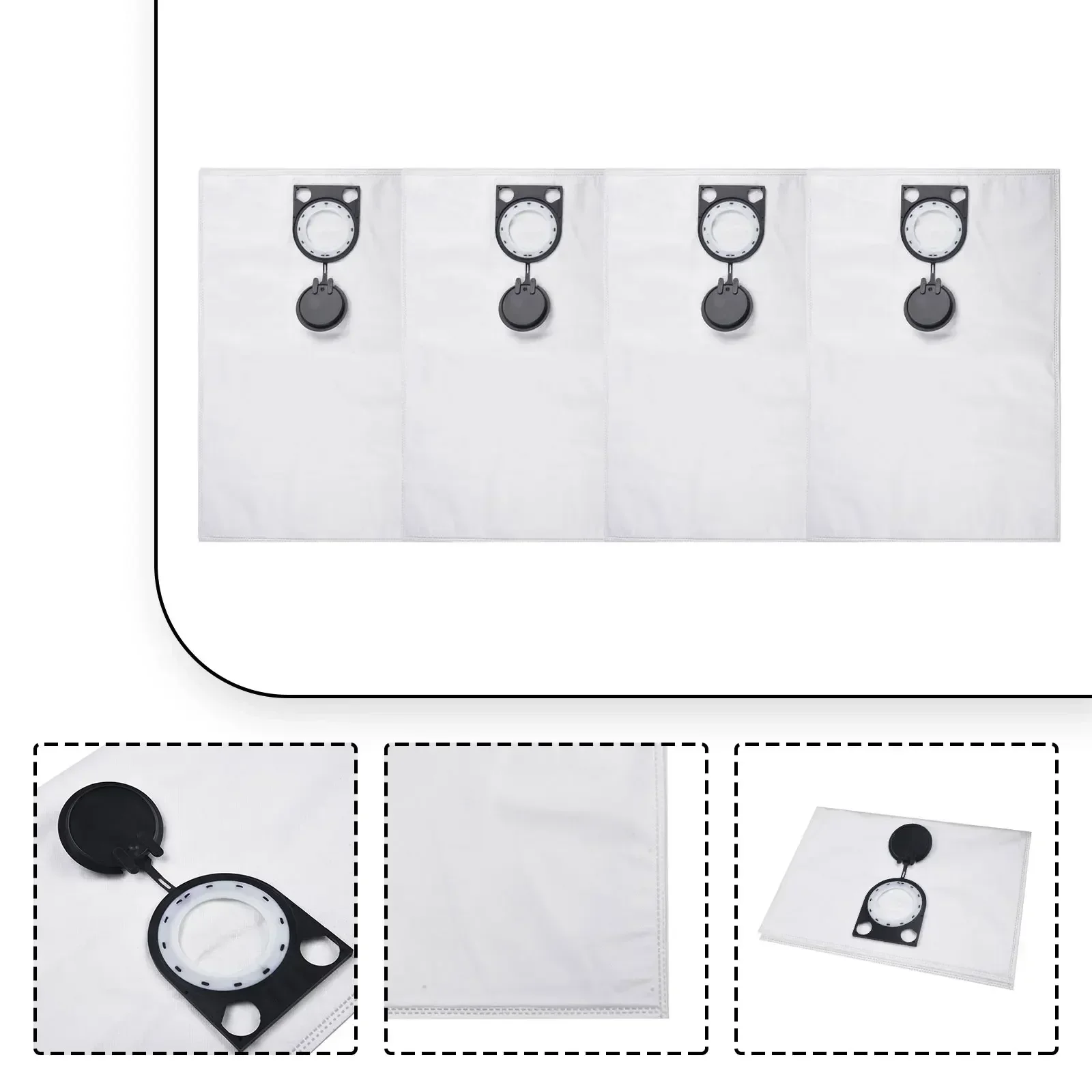 Sacs à poussière de remplacement pour aspirateur Robot Metabo ASA 32 L 32L ASA32L, pièces de rechange, accessoires, 4 pièces