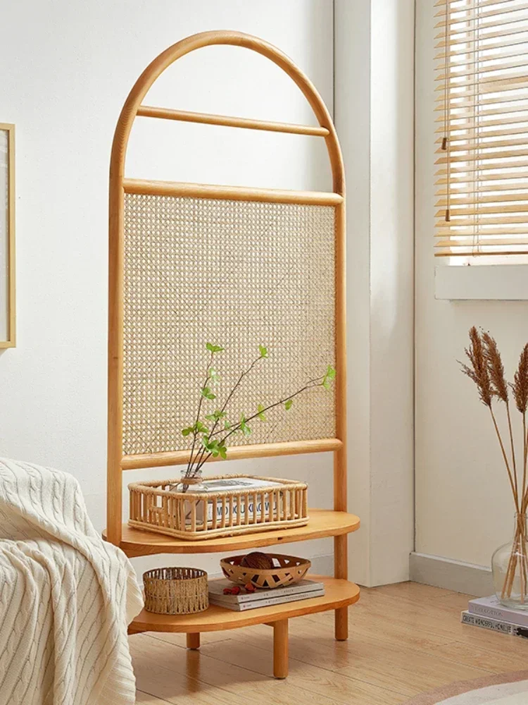 Wood Rattan Woven Subareas Screens Living Room Screen Wall