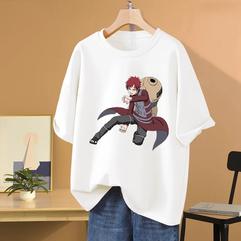 Anime Naruto T-Shirt Gaara gedruckt Männer und Frauen T-Shirt Freizeit sport Straße Student Paar T-Shirt