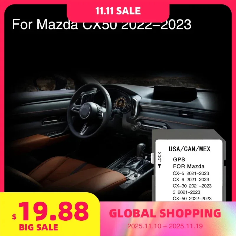 

Используется для Mazda CX50 2022 2023, навигация со спутниковой навигацией, карта памяти SD, Обложка карты памяти для Канады, Мексики, обновленные данные системы