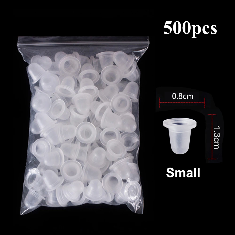 1000/500/100 stücke Einweg Silikon Tattoo Ink Cup Caps Pigment Halter Container Tattoo Ink Caps Halter Tattoo zubehör