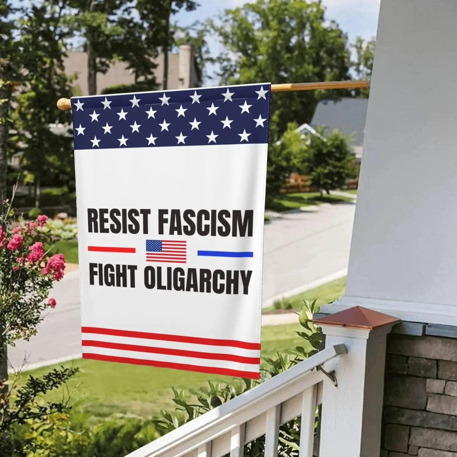 قتال أوليغارشي مقاومة اللفازية حديقة العلم 12x18 أعلام للعلم الخارجي لتزيين الفناء ، ديكور خارجي صغير AAO #5