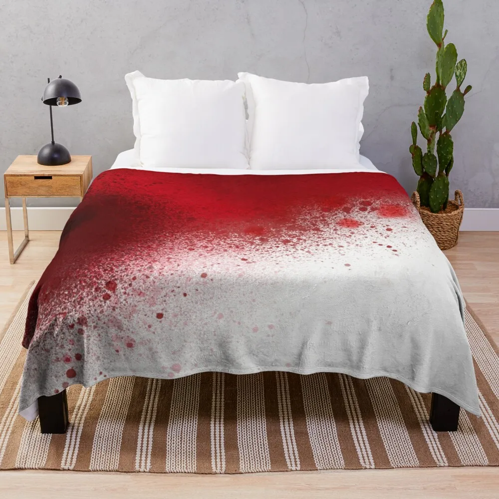 Halloween Blood Stain-1 Throw Blanket Flannels Blankets For Baby Blankets