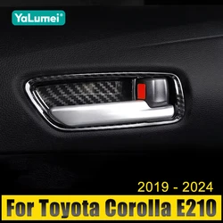 For Toyota Corolla E210 2019 2020 2021 2022 2023 2024 Hybrid ABS Carbon Car Inner Door Handle Bowl Cover Case Trims Stickers