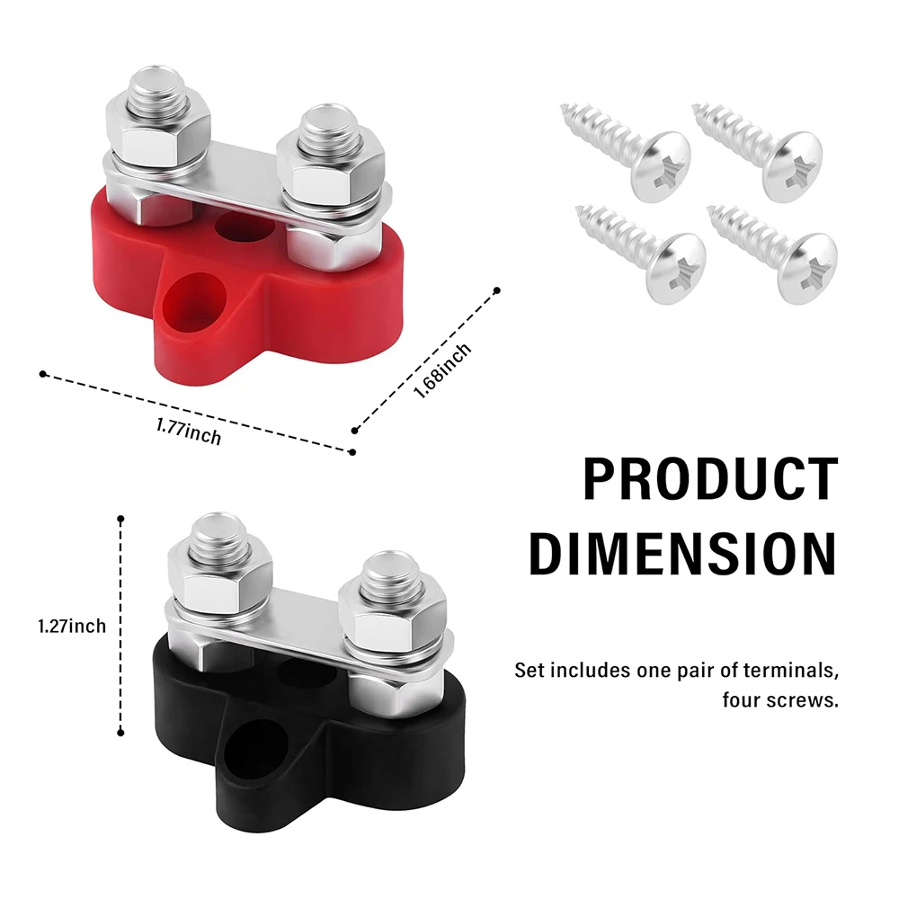 M6 M8 Junction Terminal Block Studs Bus Bar 5/16