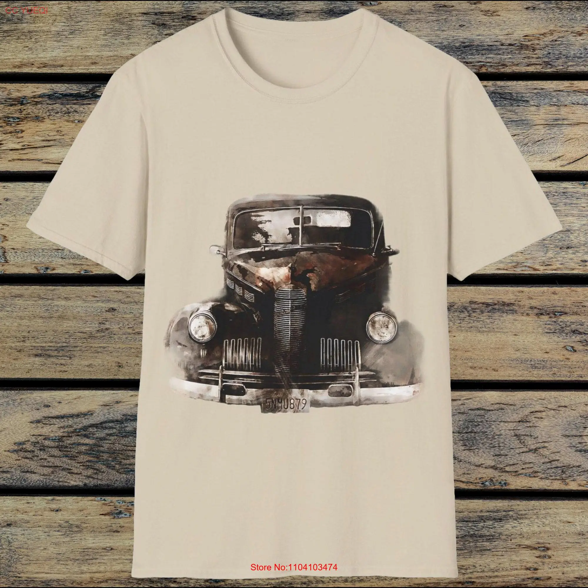 Rusty Old Car T Shirt Abandoned Antique Crusty Vintage for Mechanic long or short sleeves