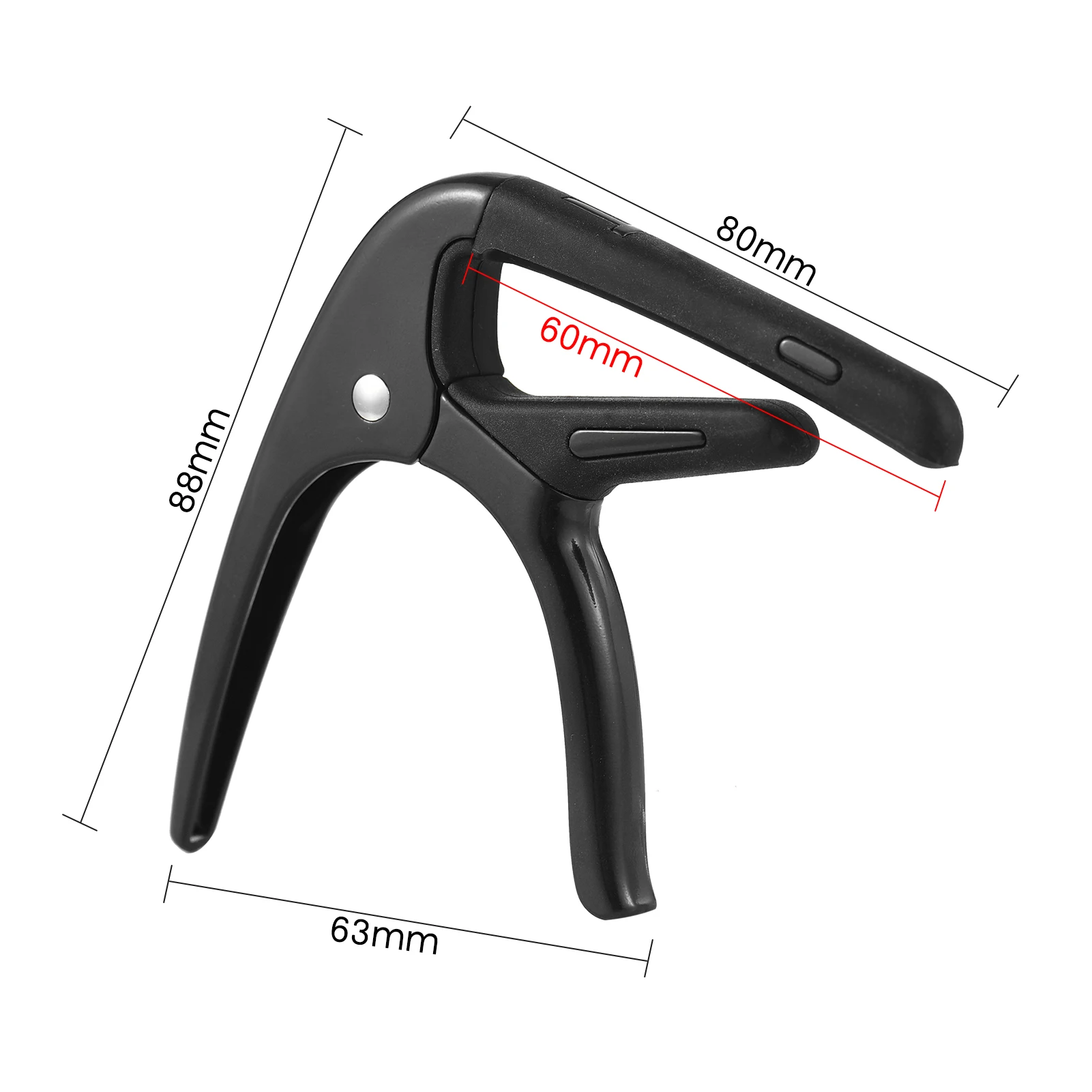 Portable Zinc Alloy Guitar Capo Professional Guitar Tone Changer with Guitar Pick for Acoustic Electric Guitars Ukulele Mandolin