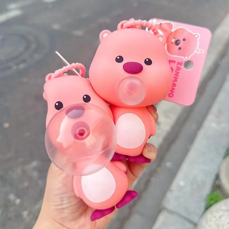 1-20PCS Cute Little Beaver Spitting Bubbles Decompression portachiavi Bag charm Cartoon antistress impastare regalo portachiavi per auto