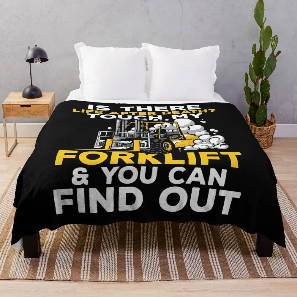 Forklift Life Forklift Operator Throw Blanket Soft Beds Extra Large Throw Polar Luxury Brand Blankets