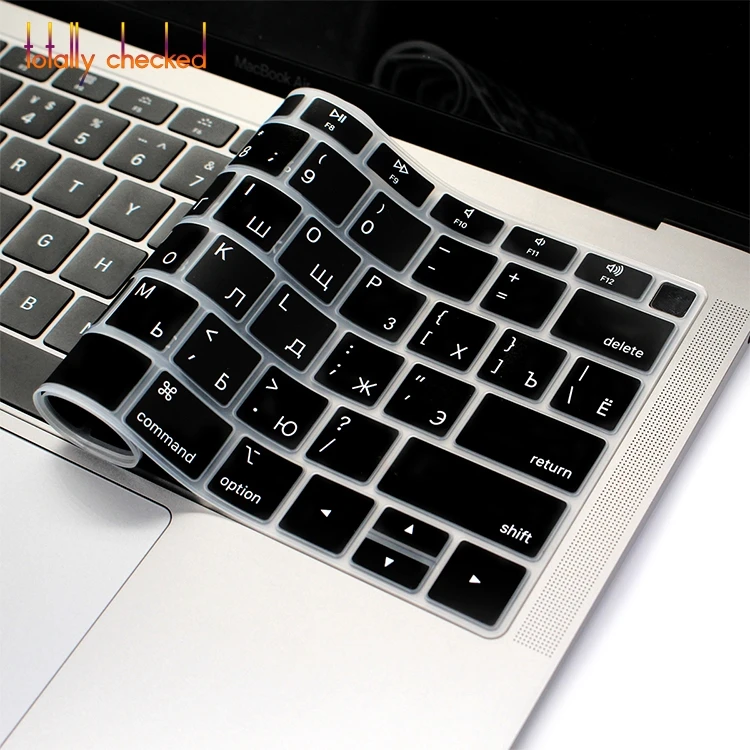 Russian Keyboard Cover  Laptop  Protector for Newest MacBook Air 13 Inch 2018 Release A1932 with Retina Display & Touch ID