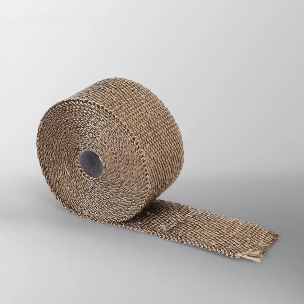Motorcycle Exhaust Insulation Exhaust Heat Wrap Fiberglass Insulation for Headers Pipes High Temp Muffler Heat Shield Wrap