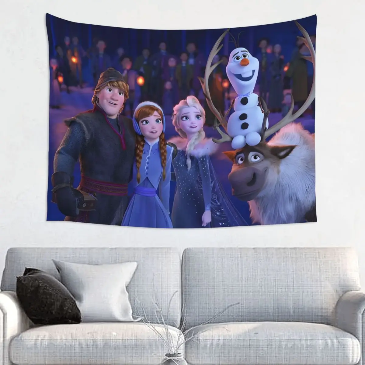 Frozen Tapestry Wall Hanging Hippie Polyester Wall Tapestry Bohemian Blanket Room Decor Tapiz