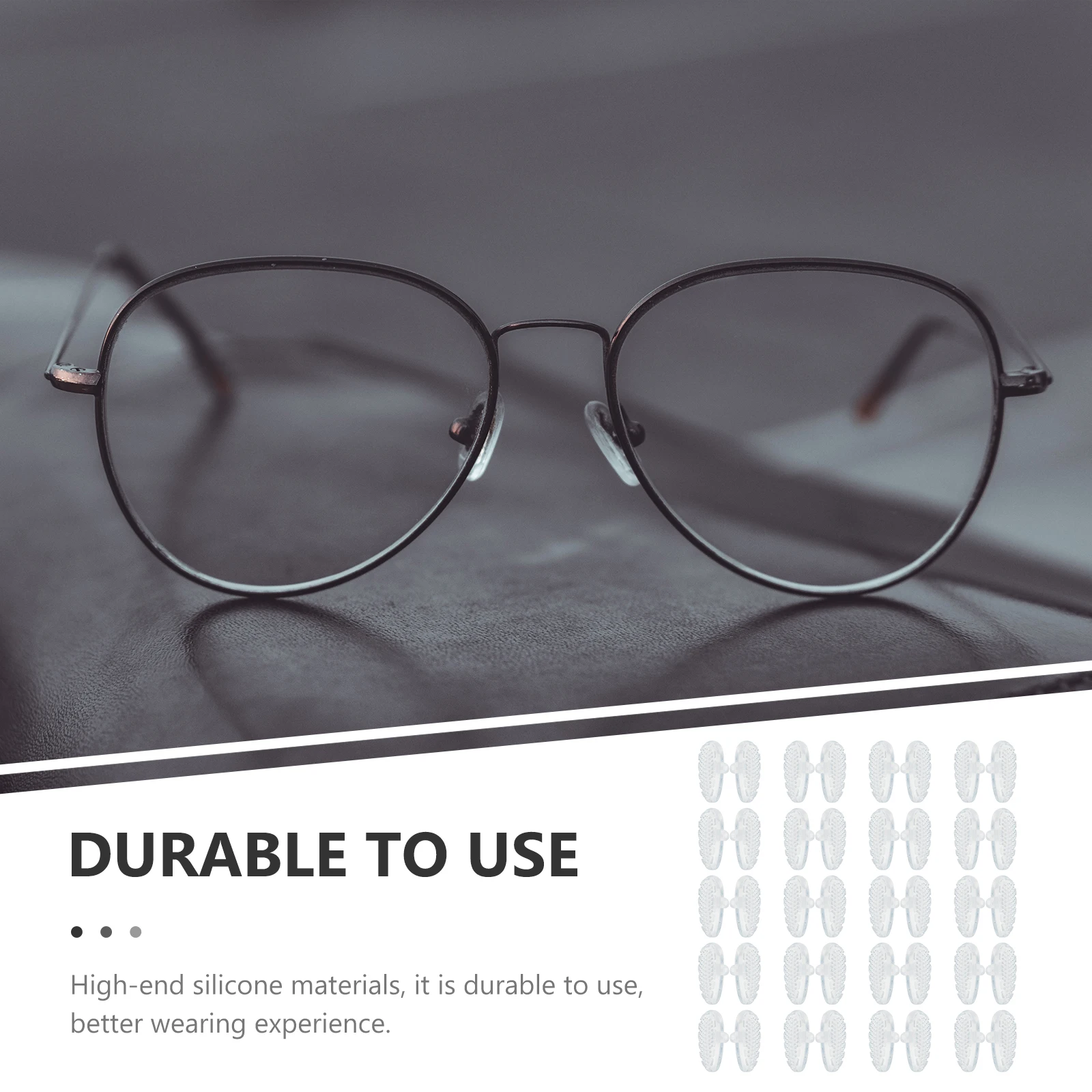 

25 Pairs Silicone Nose Pads Soft Durable Eyeglasses Cushions Comfortable Anti Pressure Nose Mats Glasses Accessories
