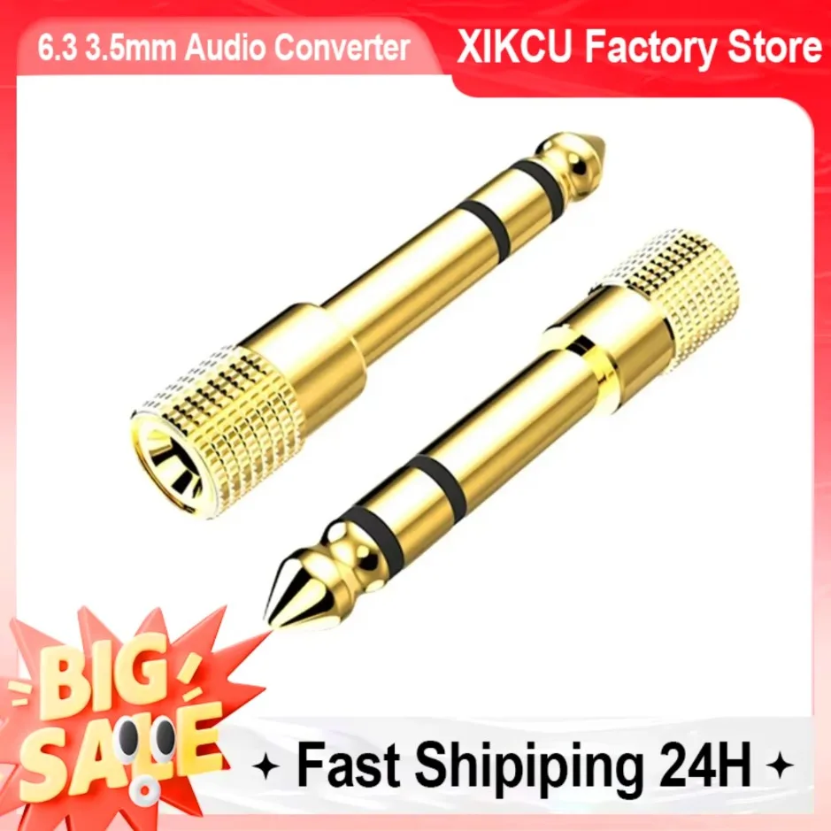 

XIKCU Jack 6,5 6,35 мм штекер на гнездо 3,5 мм усилитель для наушников аудио адаптер микрофон AUX 6,3 3,5 мм конвертер