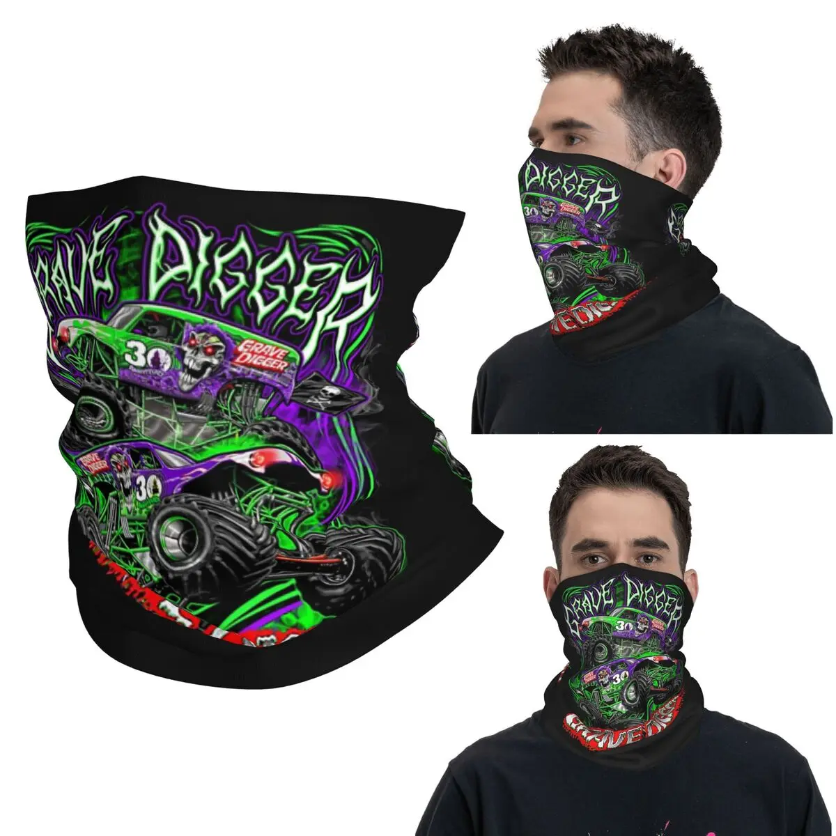

Многофункциональный шарф-бандана Monster Jam Grave Digger с принтом, для защиты шеи, повязка на голову, для походов, рыбалки, унисекс, для взрослых